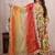 Pastel green kani work print a line suit set