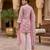 Mauve floral printed cotton kurta set