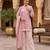 Mauve floral printed cotton kurta set