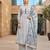 White floral printed cotton kurta set