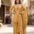 Mustard floral printed cotton kurta set