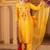 Sunblessed bright yellow hand embroidered silk suit set