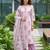 Lavender floral printed cotton kurta set