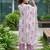 Lavender floral printed cotton kurta set