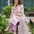 Lavender floral printed cotton kurta set