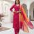 Pink floral printed cotton kurta set