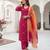Pink floral printed cotton kurta set