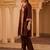 Love over coffee brown silk 3 piece suit set