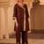 Love over coffee brown silk 3 piece suit set