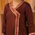 Love over coffee brown silk 3 piece suit set