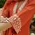 Orange chanderi embroidery kurta set