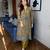Olive crepe printed palazzo set