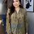 Olive crepe printed palazzo set