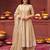 Beige hand embroidered silk blend kurta set