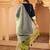 Navy blue mul chanderi a shape with farshi salwar 3 piece suit set
