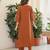Brown rayon printed kurta set