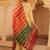 Beige golden hand embroidered silk 3 piece suit set