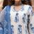 White floral printed cotton kurta set