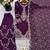 Purple faux georgette embroidered palazzo set