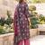 Burgundy floral printed cotton kurta set