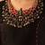 Black hand embroidered a-shape silk 3 piece suit set
