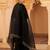 Black hand embroidered silk 3 piece suit set