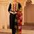 Black hand embroidered mul chanderi 3 piece suit set