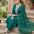 Green hand embroidered chanderi silk kurta set