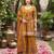 Mustard floral printed cotton kurta set
