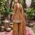 Mustard floral printed cotton kurta set