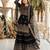 Black faux georgette embroidered sharara set
