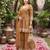 Mustard floral printed cotton kurta set