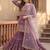 Lavender faux georgette embroidered sharara set