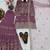 Lavender faux georgette embroidered sharara set
