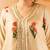 Beige a-shape tusser silk suit set