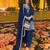 Navy-blue crepe embroidered farshi salwar set