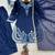 Navy-blue crepe embroidered farshi salwar set