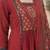 Maroon floral printed cotton kurta set
