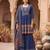 Blue floral printed cotton kurta set