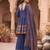Blue floral printed cotton kurta set