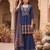 Blue floral printed cotton kurta set