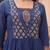 Blue floral printed cotton kurta set