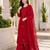 Red georgette embroidered palazzo set