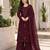 Wine georgette embroidered palazzo set