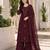 Wine georgette embroidered palazzo set