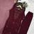 Wine georgette embroidered palazzo set