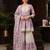 Lavender floral printed cotton kurta set