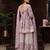 Lavender floral printed cotton kurta set