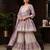 Lavender floral printed cotton kurta set