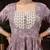 Lavender floral printed cotton kurta set